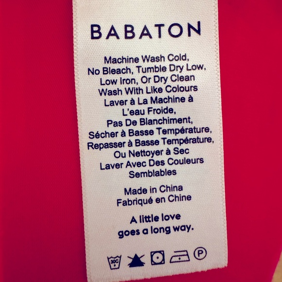 ARITZIA Pink Scoop Neck Babaton T SIZE : Medium - Picture 2 of 3